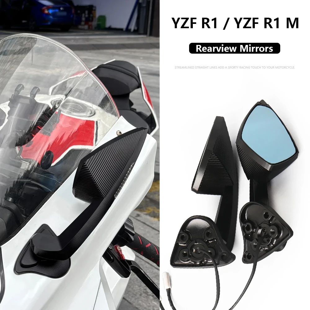 

Rearview Mirror For Yamaha YZF R1 M YZF-R1M 2020 2021 2023 2024 2025 Motorcycle Accessories Rear View Mirrors LED Turn Signal