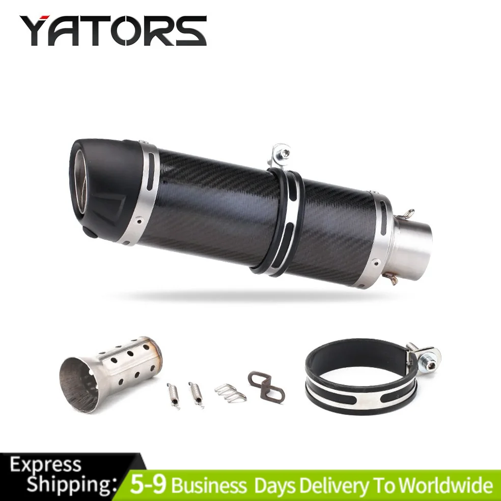 

Universal 51mm Motorcycle Exhaust Muffler - LV F02 Style Carbon Fiber Exhaust Systems Exhausts Pipes