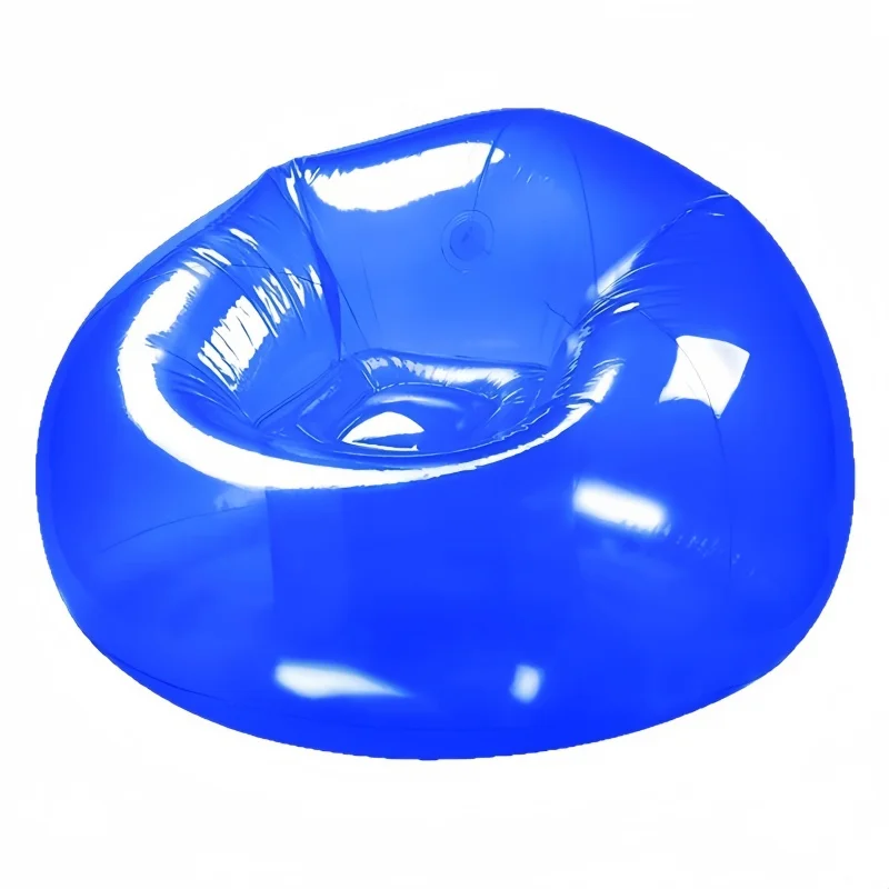 PVC Inflatable Sofa  Simple Home Lazy Inflatable Bean Bag Sofa - Portable Foldable Single Outdoor Camping Inflatable Seat 110*80 image 6