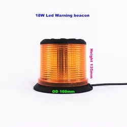 Baliza de advertencia para techo de coche y camión, luz de emergencia Led de 18W con interruptor de encendedor de cigarros para policía, ambulancia, fuego, impermeable, DC10-30V