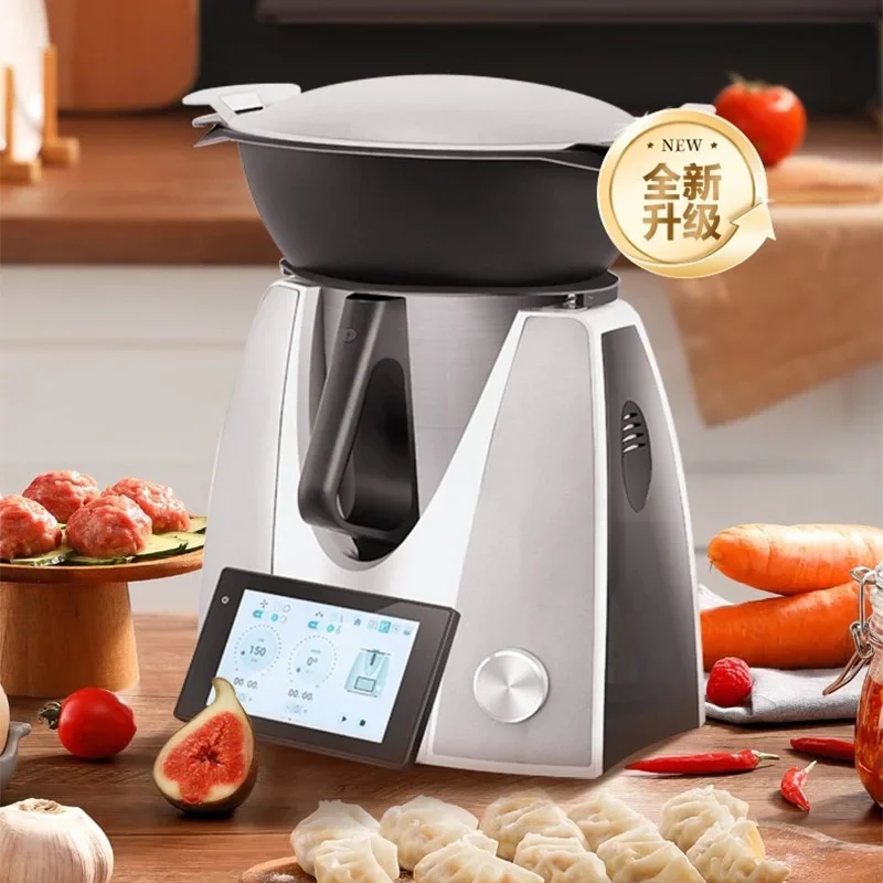 220V Multifunctional Food Processor, Automatic Cooking and Food Processing Machine with Heating and Mixing Functions