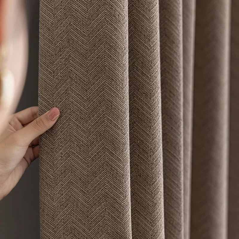 Modern Luxury Blackout Curtains for Living Room Full Shading Window Curtains for bedroom Geometric Thermal Insulated Drapes