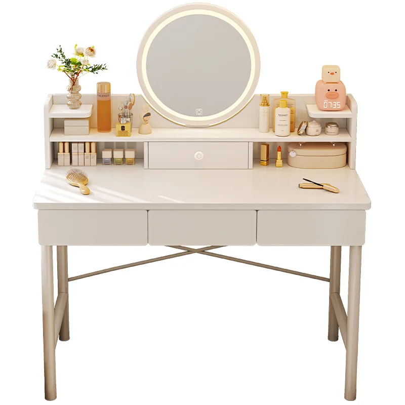 

Dresser girls simple style makeup table makeup mirror integrated bedroom small apartment new desk Internet celebrity makeup tabl