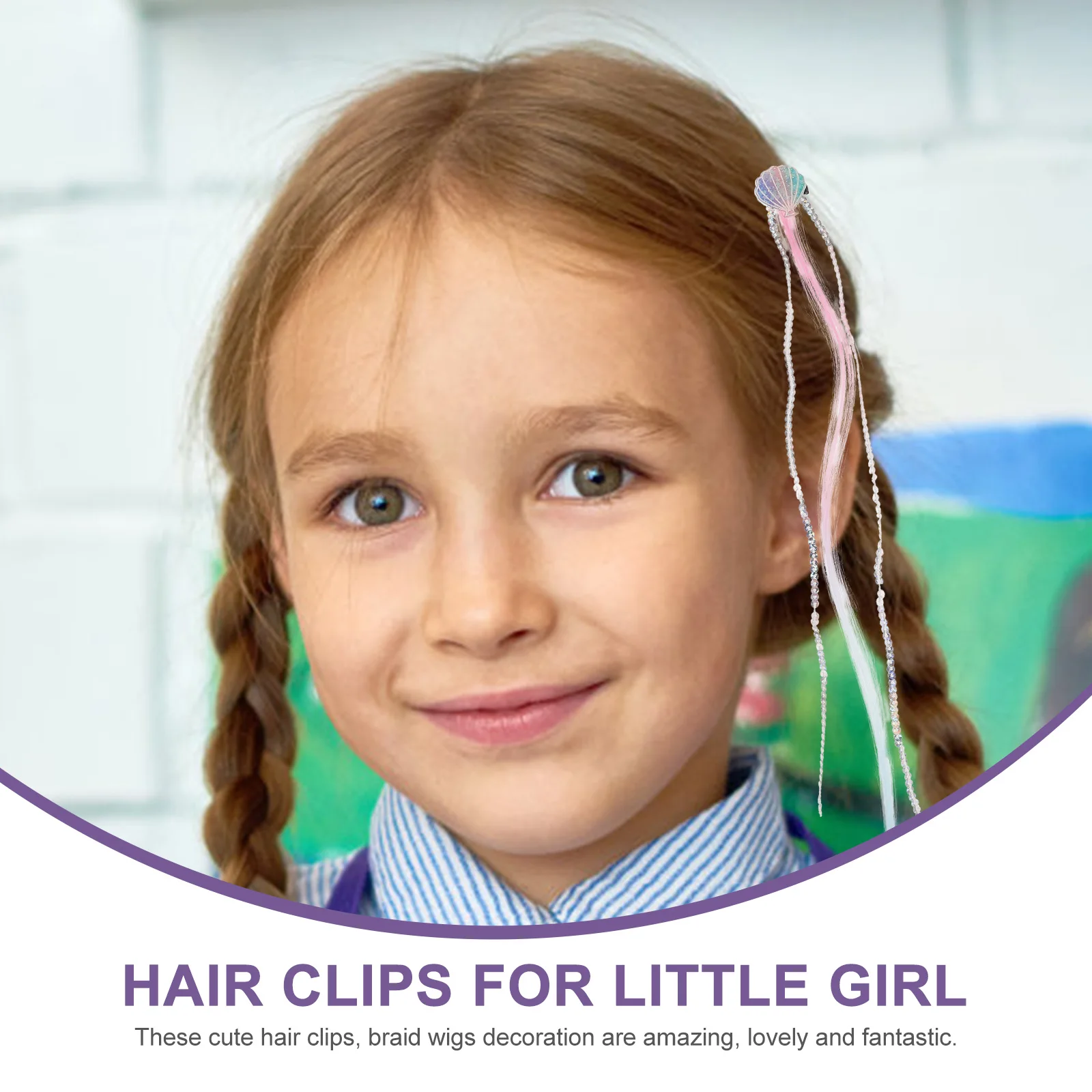 

2 Pcs Shell Hair Accessories for Girls Little Chemical Fiber Baby