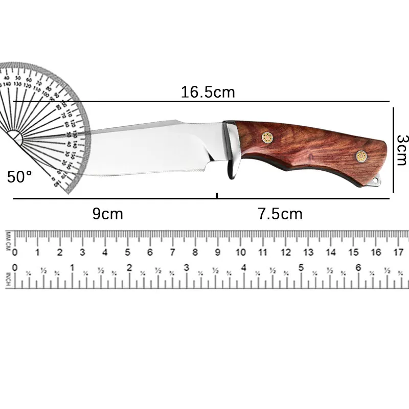 Outdoor Survival Portable Straight Knife with High Hardness Outdoor Survival Knife Outdoor Camping Multi-Functional Knife