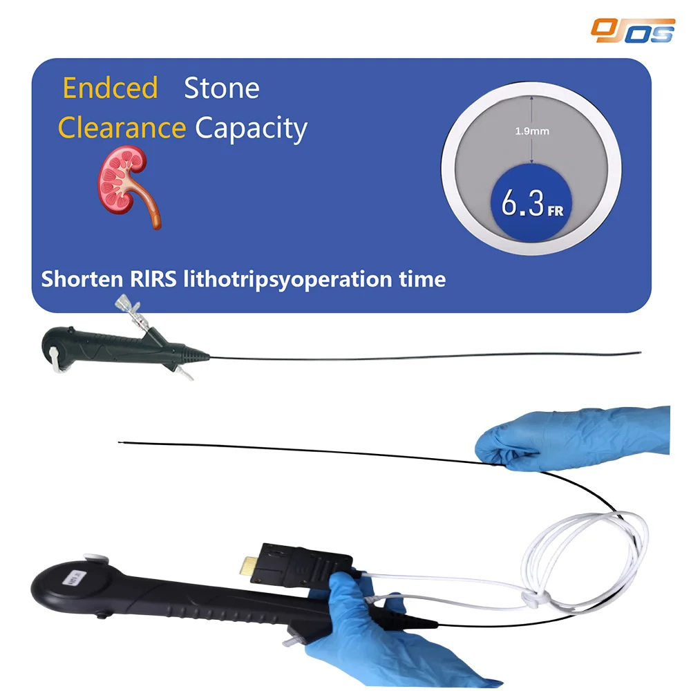 CRW Flexible Endoscopy Ureteroscope with Working Channel Medical Grade Disposable   Digital Veterinary Cmos Sensor  400*400p