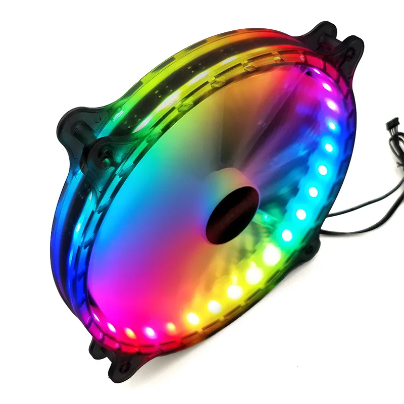 Ventola di raffreddamento indirizzabile RGB PWM da 200mm per custodie per PC/dispositivi di raffreddamento CPU/sistema di radiatori (20cm) ventole di dissipazione del calore e raffreddamento