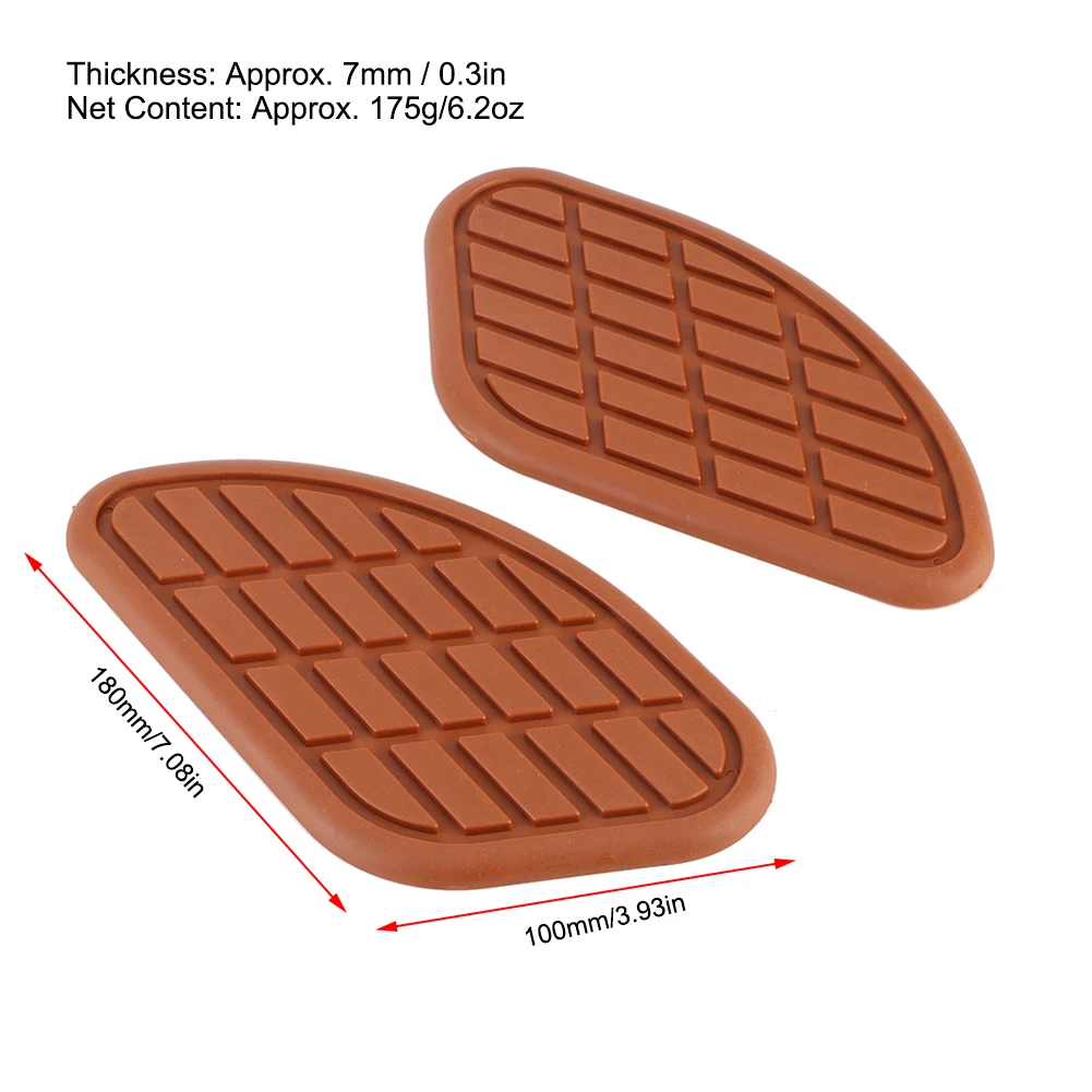 Motorcycle  Pad Fuel  Protector Pair of Motorcycle Fuel  Traction Pad Protector Vintage Universal Knee Grip Decals image 2