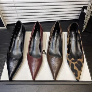 Women's High Heels Patent Leather Pointed Elegant French Sexy High Heels Burgundy Nude Pumps Wedding Bridal Quality Red Shoes