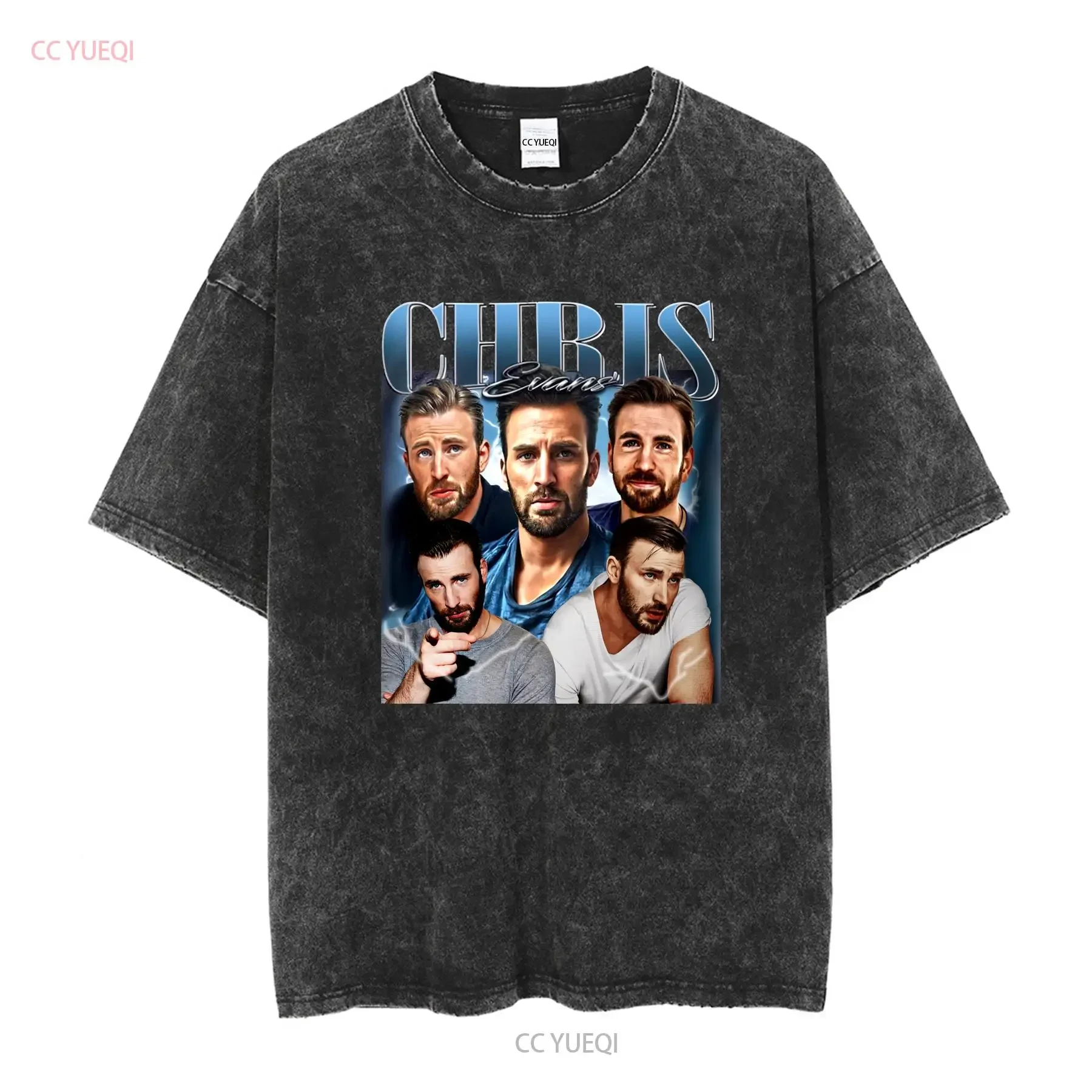 Limited Chris Evans T Shirt Vintage Bootleg Movie SweaT SKI19 long or short sleeves vintage Washed streetwear fashion Stylish