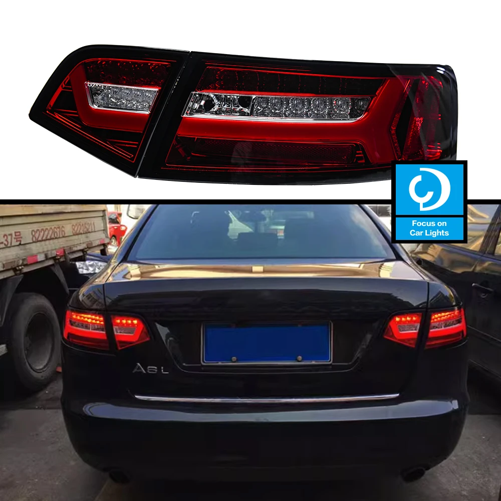 Części do stylizacji tylnych świateł do Audi A6 C6 Światło tylne 2008-2012 LED Tylna lampa LED DRL Montaż Modernizacja Auto Akcesoria