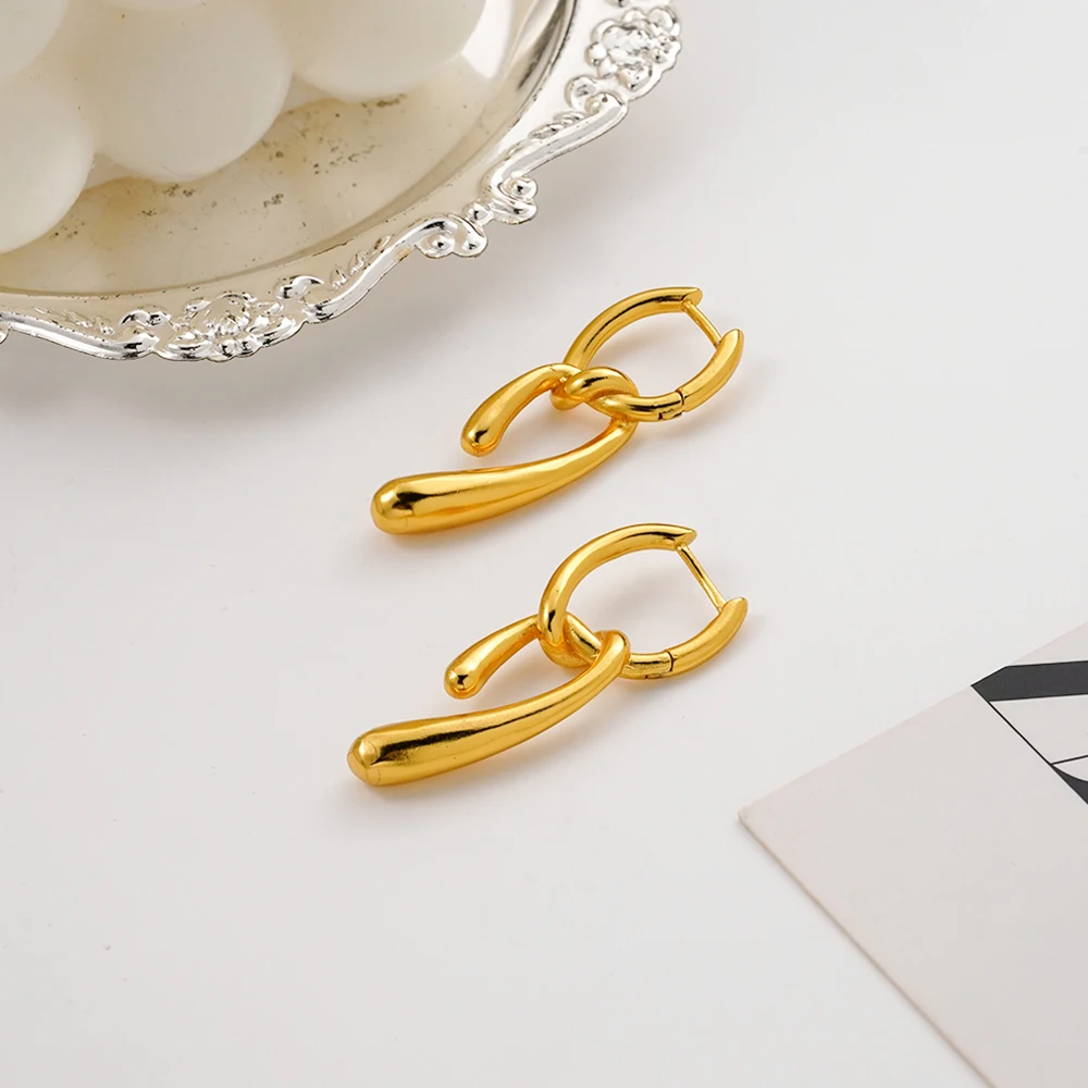 ENFASHION Aretes De Mujer Irregular Knot Earrings For Women's Brass 18K Plated Gold High Street Fashion Jewelry Gift E251792