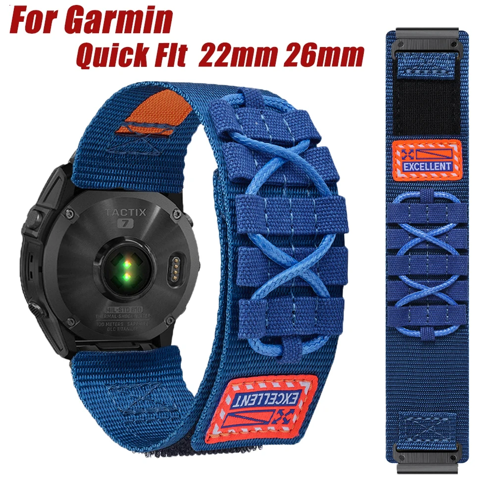 

Strap For Garmin 22mm 26mm Quick fit for Garmin Fenix 8 7X 7 Pro Fenix 6X 6 5X 5Plus Tactix 7 Forerunner 965 955 945 Fenix 3 3HR