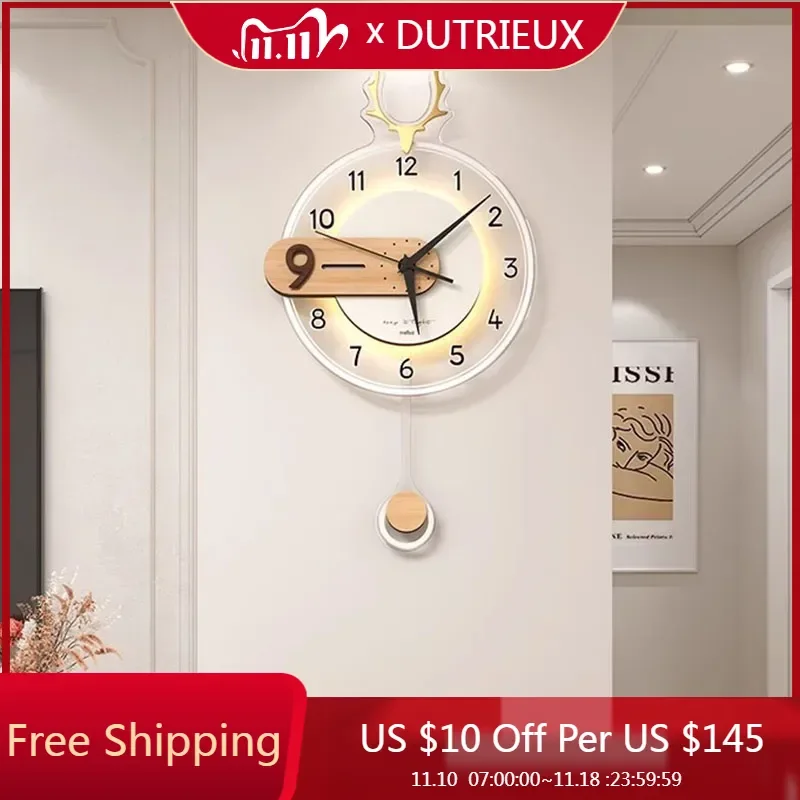 

Art Mural Wall Clock Digital Bedrooms Minimalist Fashion Luxury Wall Watch Aesthetic Creative Nordic Reloj Pared Room Decoration