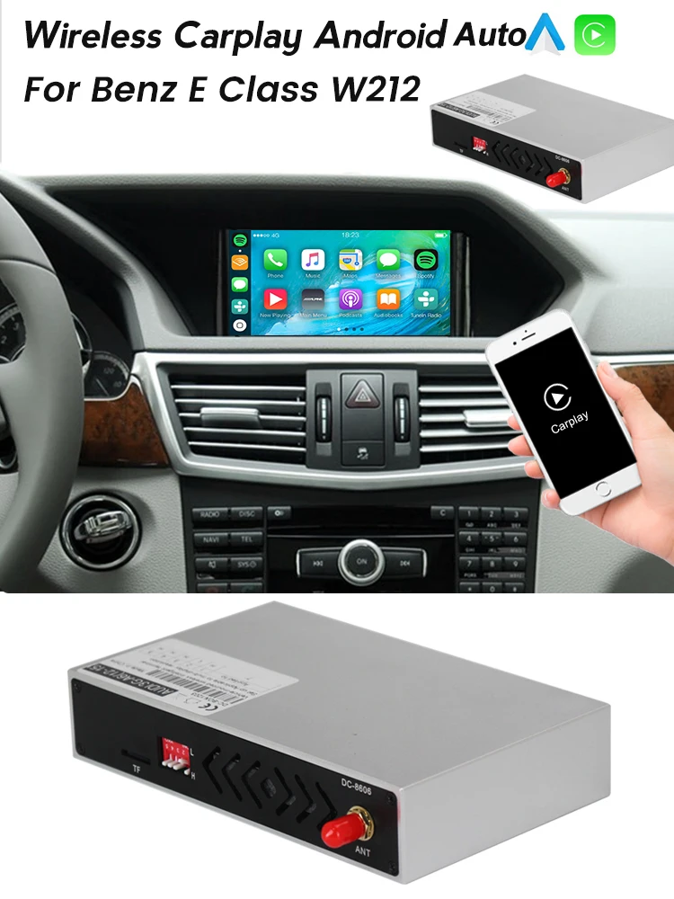 NaviFly Wireless Apple Carplay Module For Mercedes-Benz E Class W212 S212 NTG4.0 to NTG 5.2 Mirror Link AirPlay Android Auto Box