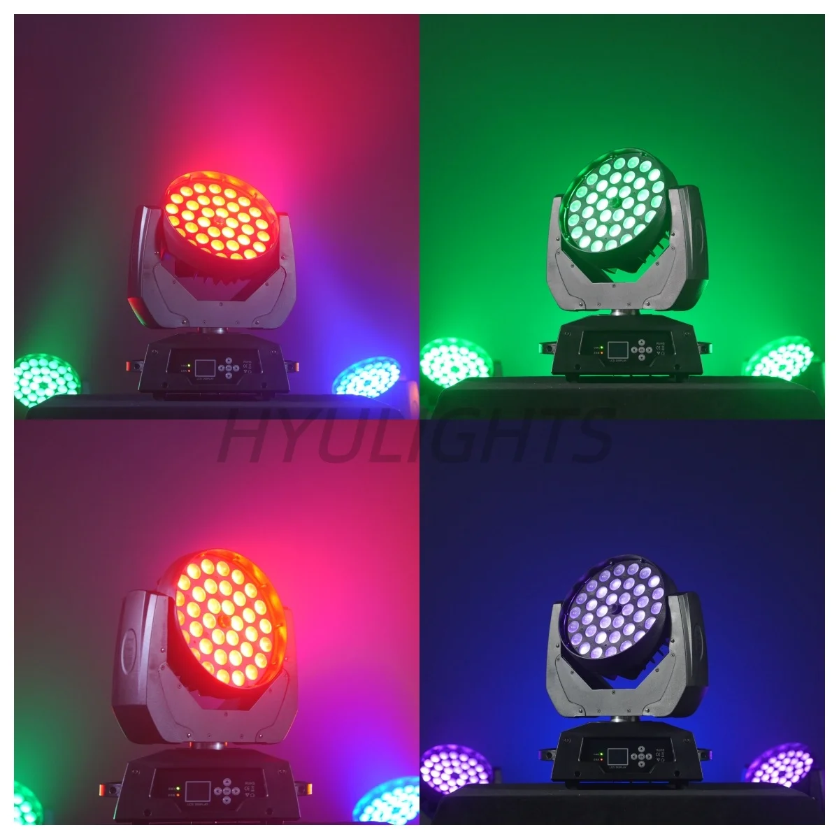 

36x18W LED Zoom Moving Head RGBWA UV Beam+Wash lights DJ Disco Party Bar Dance Floor Stage Effect Lighting Equipment