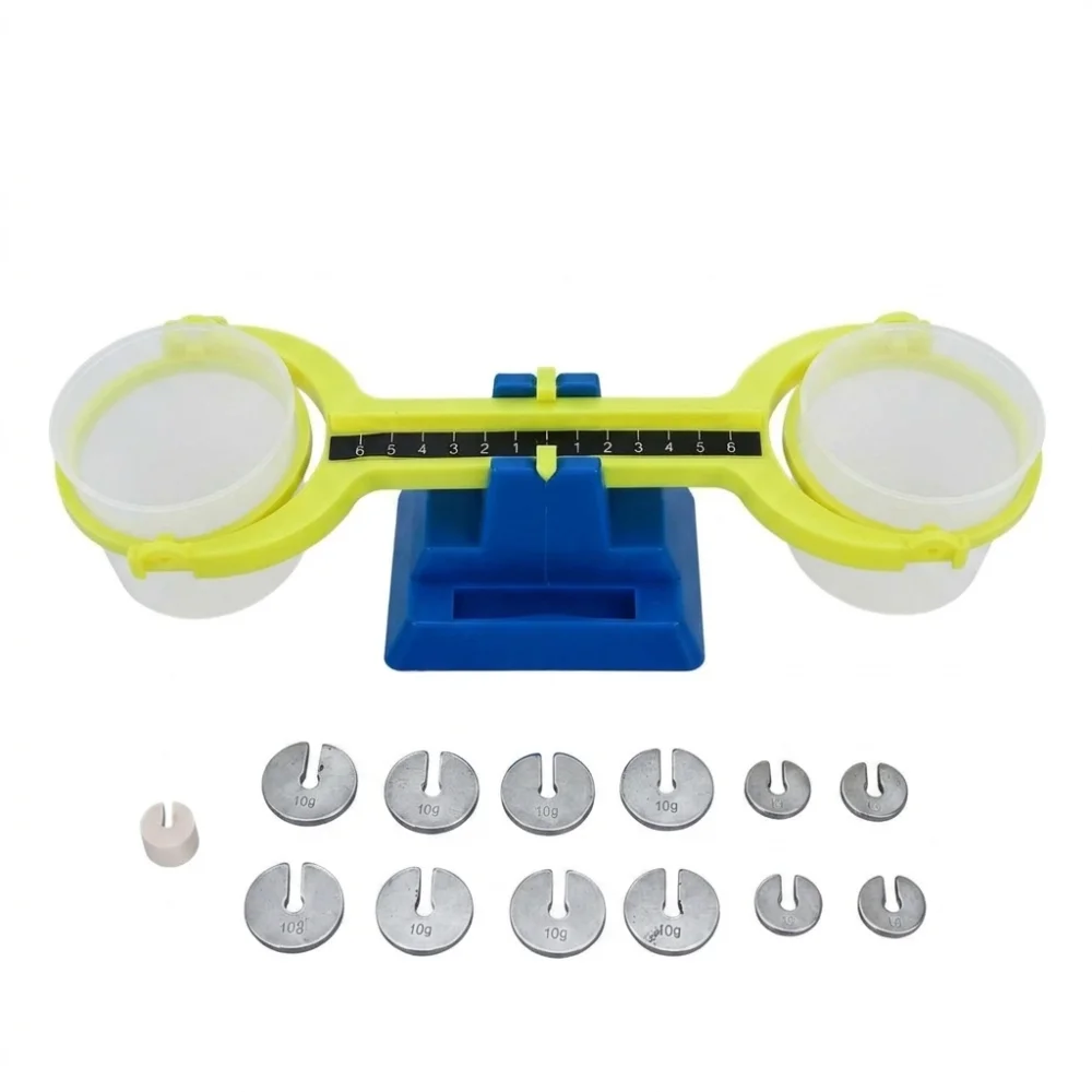 Polymer Simple Balance Scale Two Pan Structure Compact Size Balance Tool Multi Color Appearance Balanced Fulcrum Balance Set