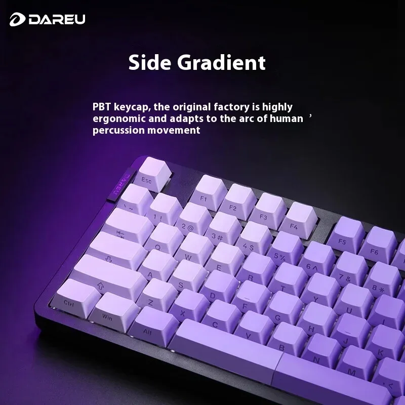 Imagem -03 - Dareu-teclado Mecânico sem Fio Rgb Gradiente Keycaps Swappable Rgb Personalizado Modos Quente Laptop Jogos Presente Ek87pro