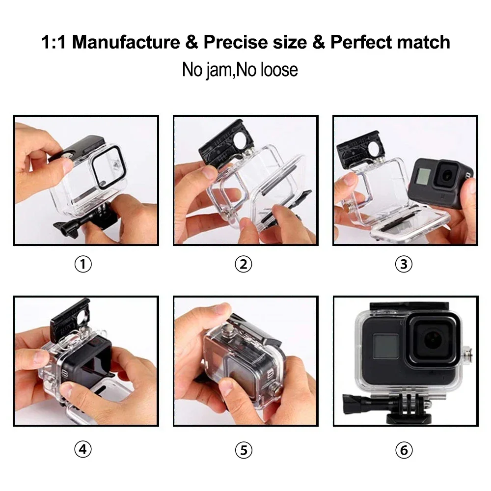 Waterproof Housing Case For Gopro 12 11 10 9 Diving Protective Cover Lens Filter Buoyancy Rod Action Camera Accessory