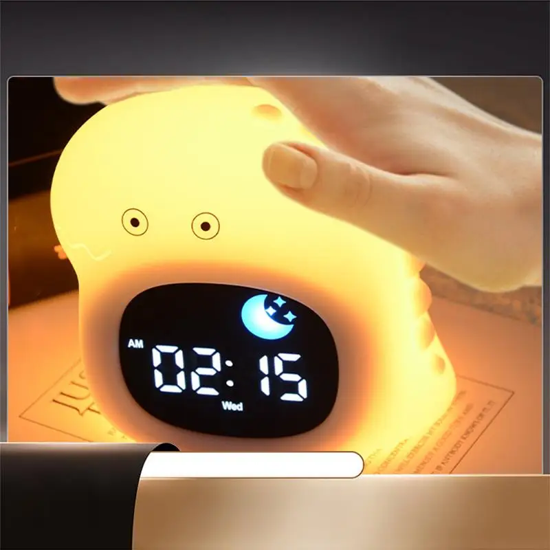 

Cute Animal-Shaped Pat Control Alarm Clock With Adjustable Night Light For Children-N35R