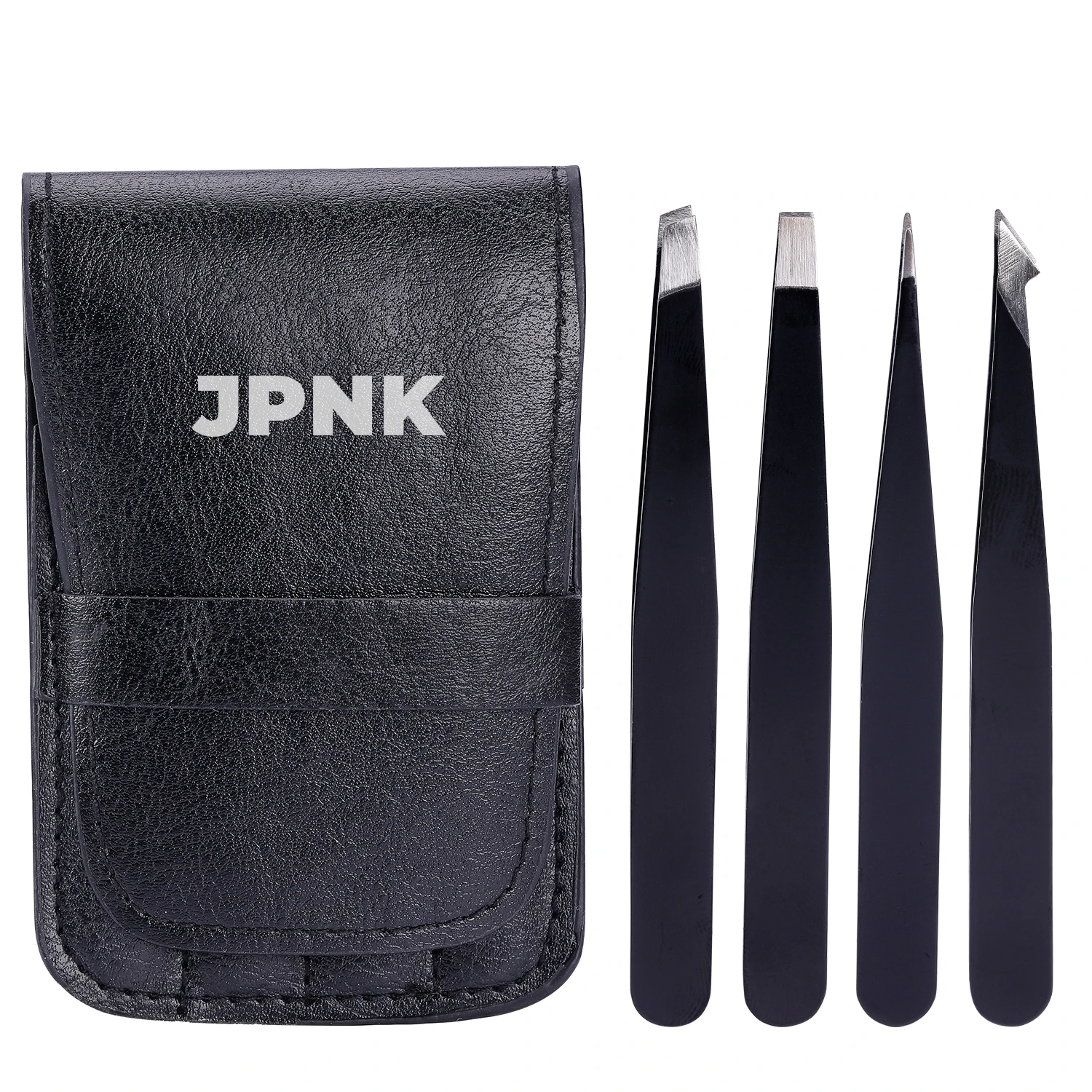 

# Hot Sales JPNK 4 Pack Stainless Steel Slant Tweezer Set And Pointed Hair Removal Tweezers