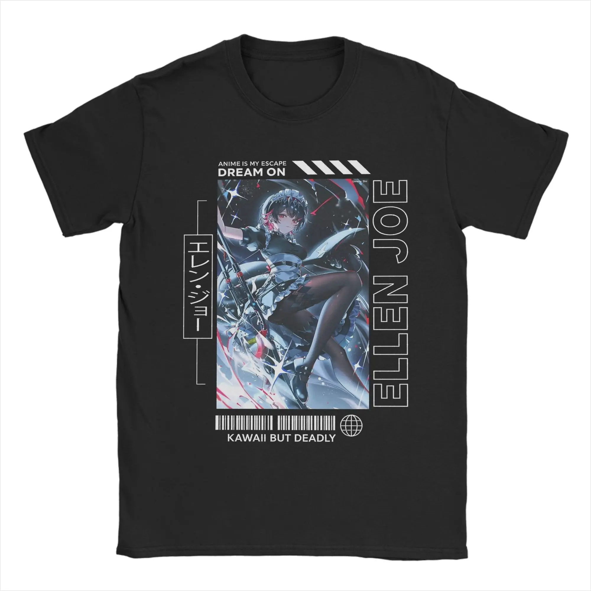 Ellen Joe Zenless Zone Zero T-Shirt Men  Funny Pure Cotton Tee Shirt Crew Neck Short Sleeve T Shirt New Arrival Tops