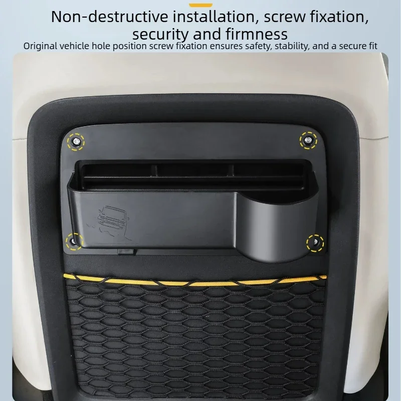 For Chery ICAUR V23/V23S 2025-2026 Seat Backrest Storage Box Rear Multi-function Expansion Water Cup Holder Hook Car Accessories