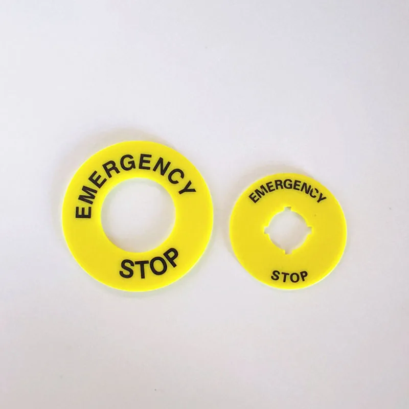 10pcs 16mm/22mm /30mm  Emergency Stop Ring Push Button Label  Frame