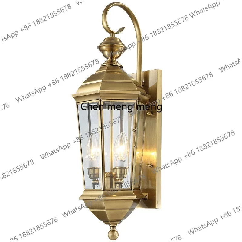 

Outdoor wall lamp European all-copper balcony corridor courtyard entrance windproof and waterproof wall lamp W112