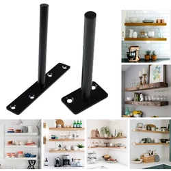 T Shape Concealed Shelf Brackets Floating Wall Shelf Supports Screw Mounting Plate Multi sizes Metal Brackets