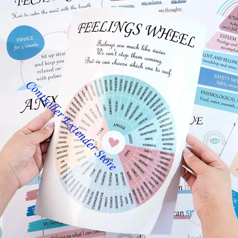 N84B 12 ورقة ملصقات الفصول الدراسية ملهمة للمكتب الفصول الدراسية تهدئة الزاوية ملصق الدافع الصحة العقلية جدار الرسم البياني