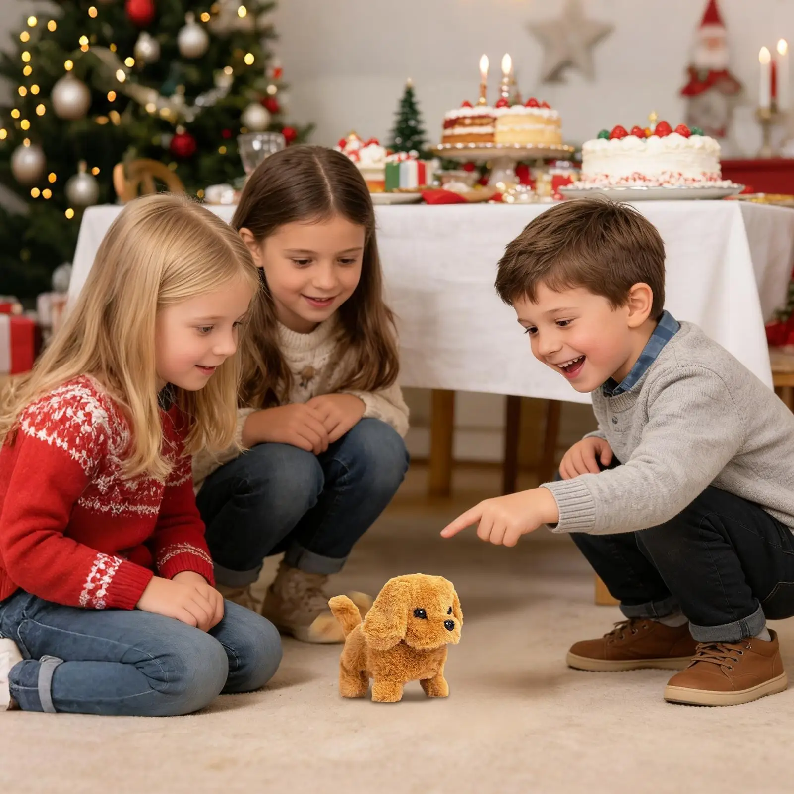 Electric Walking Dog Interactive Educational Walking Dog Electronic Toy Robot Pet For Boys Girls Preschoolers Children Living