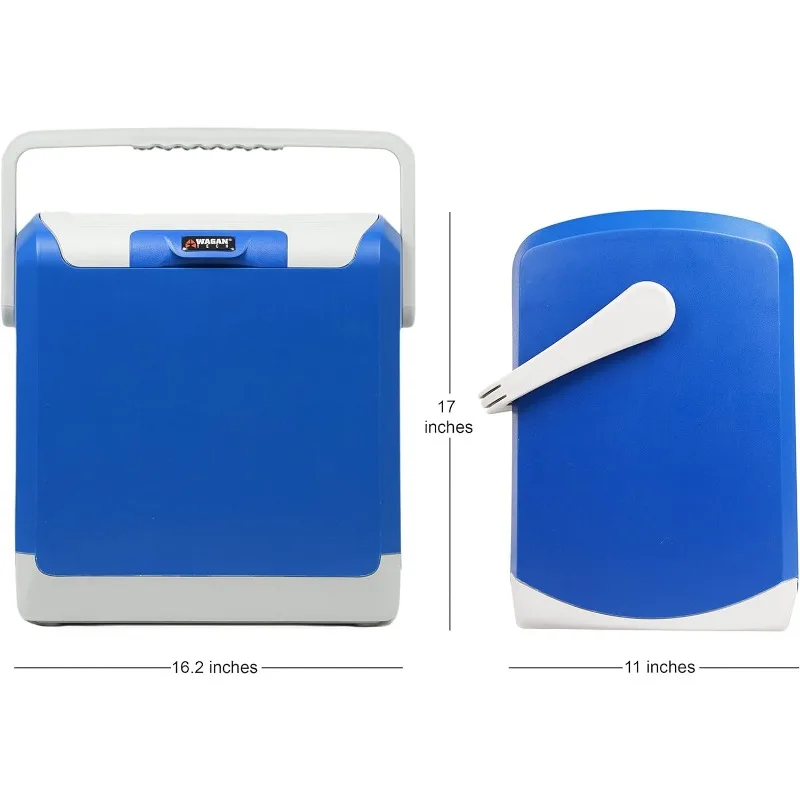 Wagan EL6224 12V Personal Thermoelectric Cooler/Warmer, 24 Liter Capacity, Portable Electric Car Cooler Warmer with 12/24V DC