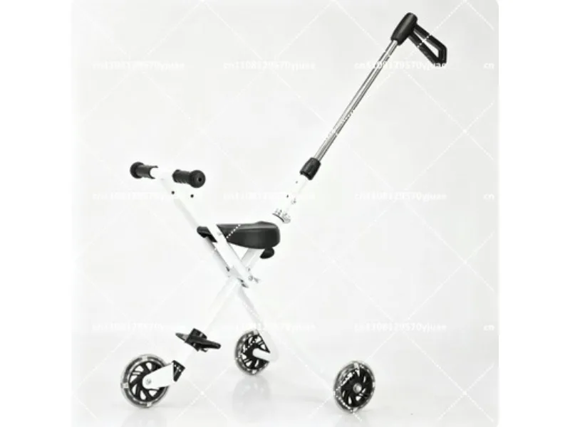 Lightweight Foldable Travel Cart for Kids 6-12 Years Old Outdoor Portable Sliding Stroller Simple Design