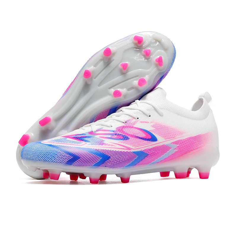 Men Grass Turf Football Shoes Anti Slip Cleats Thickened Cushion Sole Breathable Lightweight Professional Training Soccer