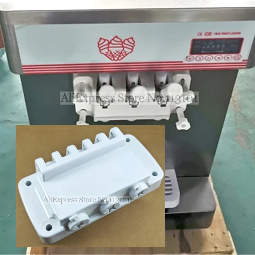 

Head Front Panel White Color Special Front Panel For BQ Ice Cream Machines With 3 Valve Rods 2 Big Rings Fittings Modeling Caps