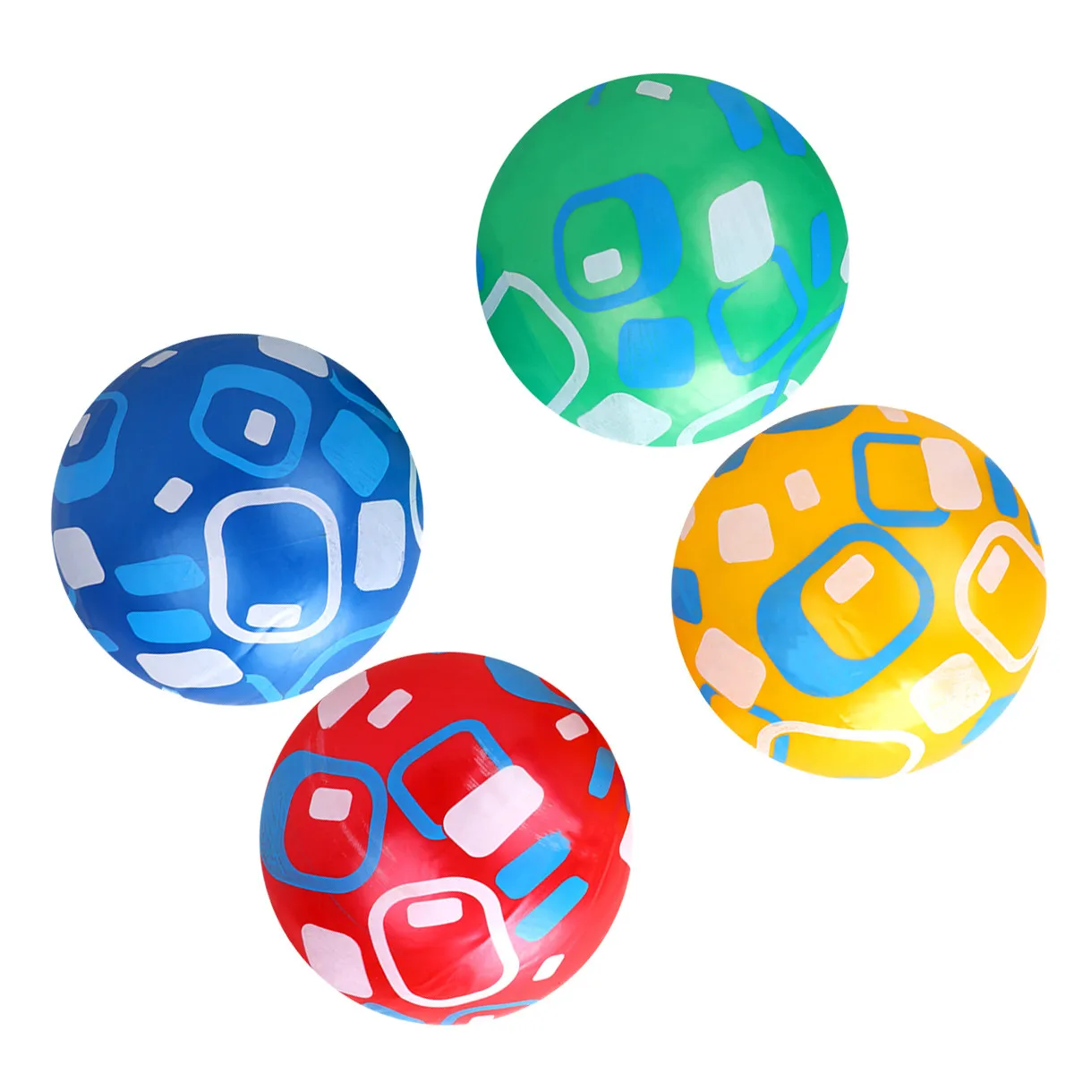 4Pcs Inflatable Stretch Ball Kids Soft Bouncing Ball Beach Outdoor Play Elastic PVC 22Cm Random Color Safe