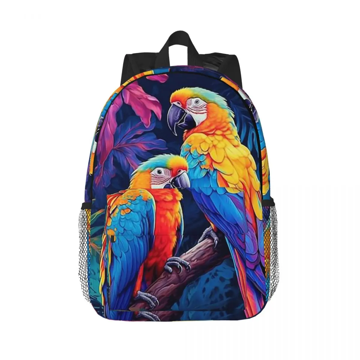 Cute Macaw Parrots Backpack Daypack Large Capacity Boys Girls BookBag Shoulder Bags for Men Women Children School Bag
