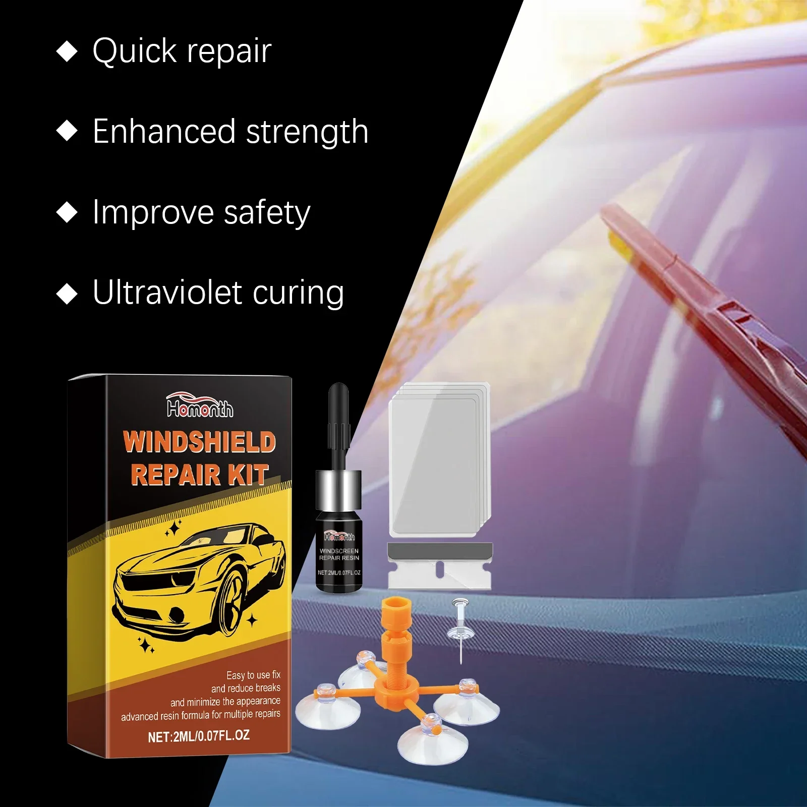 لتقوم بها بنفسك طقم تصليح الزجاج الأمامي قوية الإصلاح السريع الزجاج المتصدع الزجاج الأمامي استعادة الراتنج السدادة السيارات الزجاج نافذة إصلاح أدوات السوائل