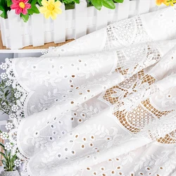 132cm Wide New Design Hollowed Out Cotton Fabric Embroidery Lace Lace Embroidery Fabric Hand Sewn DIY Embroidery Fabric RS4387