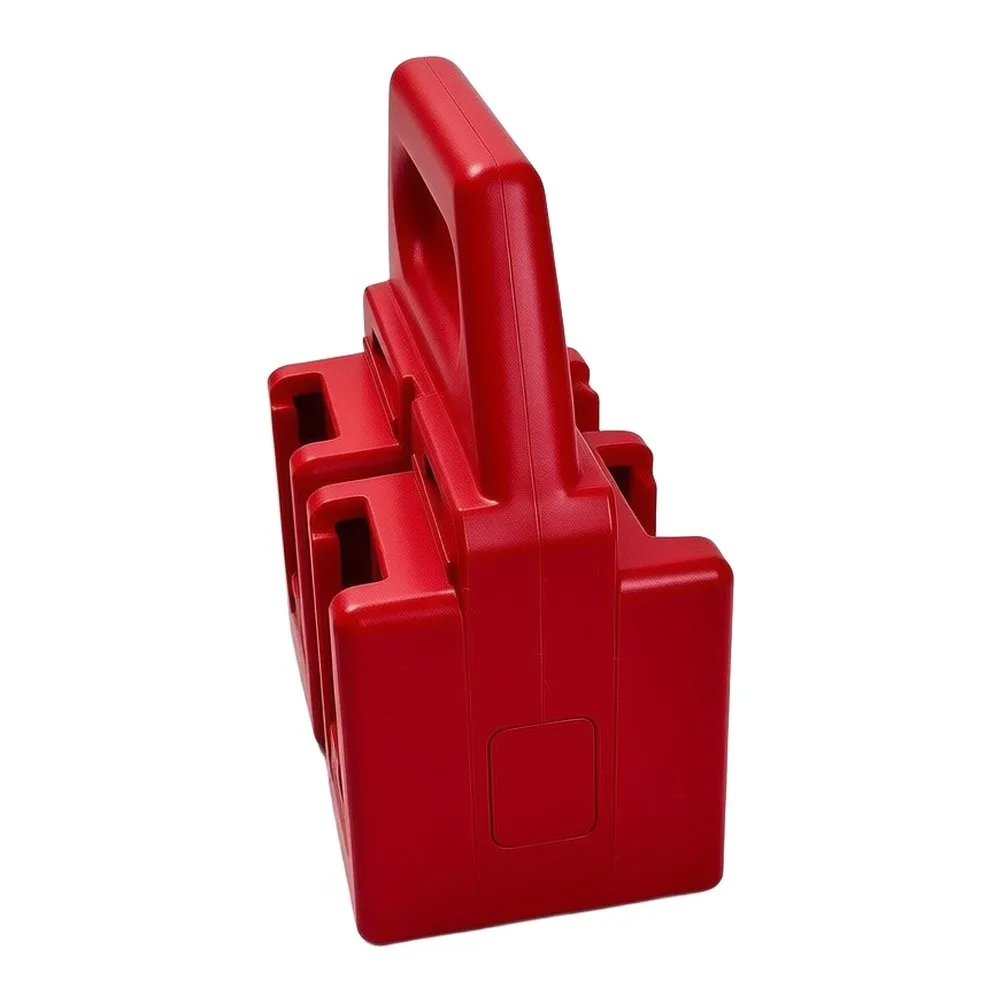 Red ABS 4-position For battery stand for 5150-Li-20-52 and 5150-Li-20-40 18V lithium For battery storage 16.2x7.8x16.5cm
