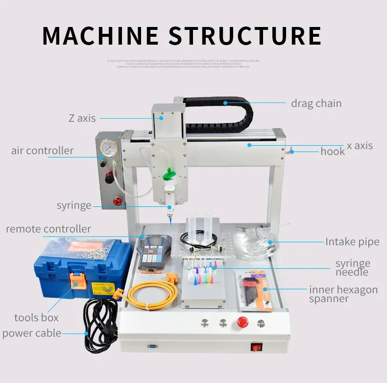 Single Station Visual Hot Melt Glue Dispenser | High Speed Automatic Hot Melt Spraying Dispensing Machine
