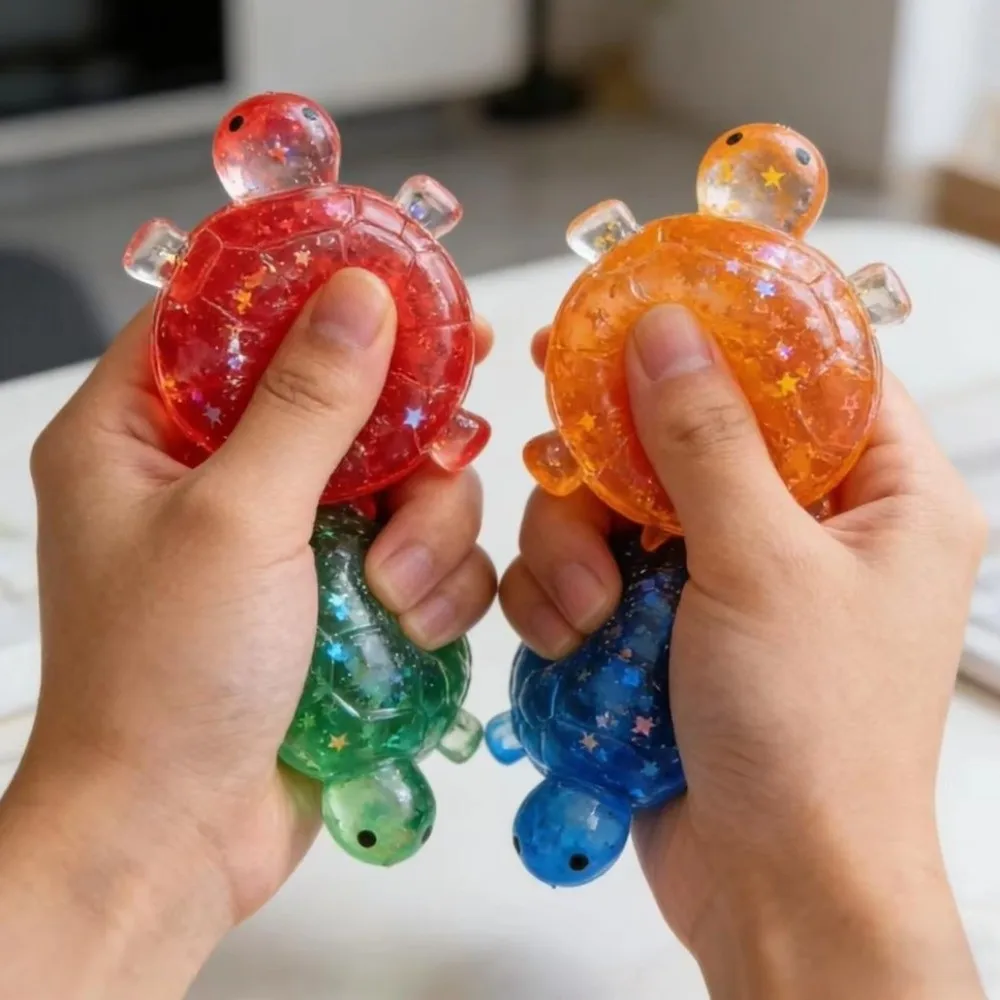 Fidget Splat Small Animal Turtle Fidget Sticky Texture Cute Glitter Turtle Squeeze Slow Rising Turtle Squishy Holiday Gifts
