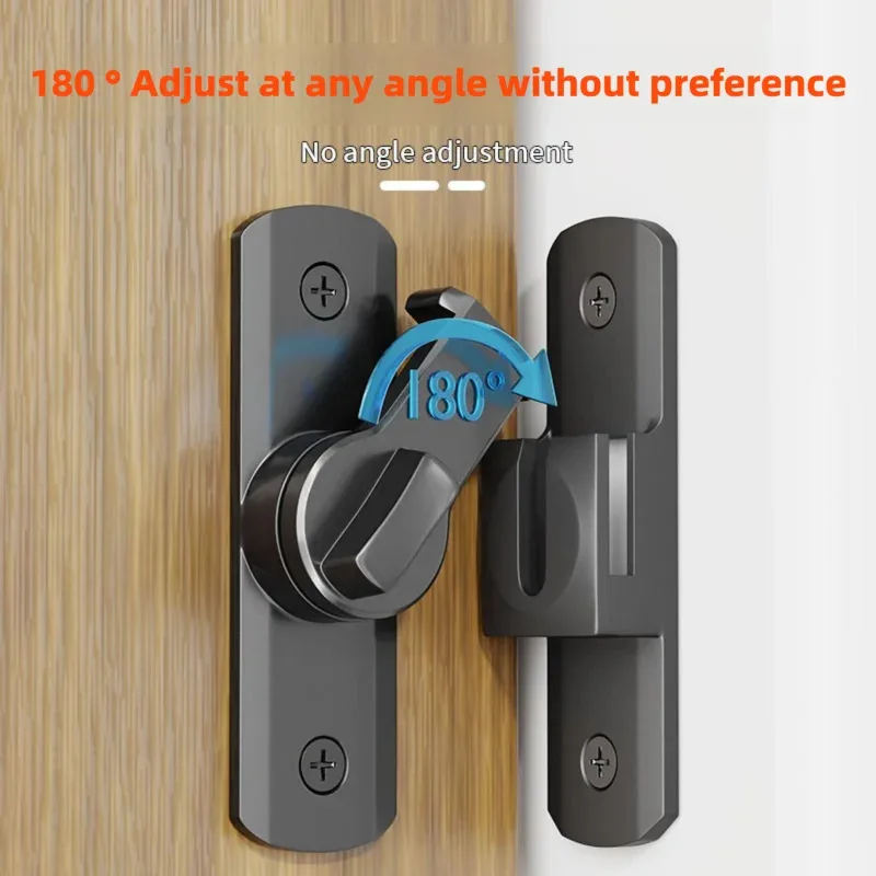 Door Hasp Latch 90/180 Degree Hasp Latches Sliding Door Chain Locks Security Hardware For Window Cabinet Hotel Home