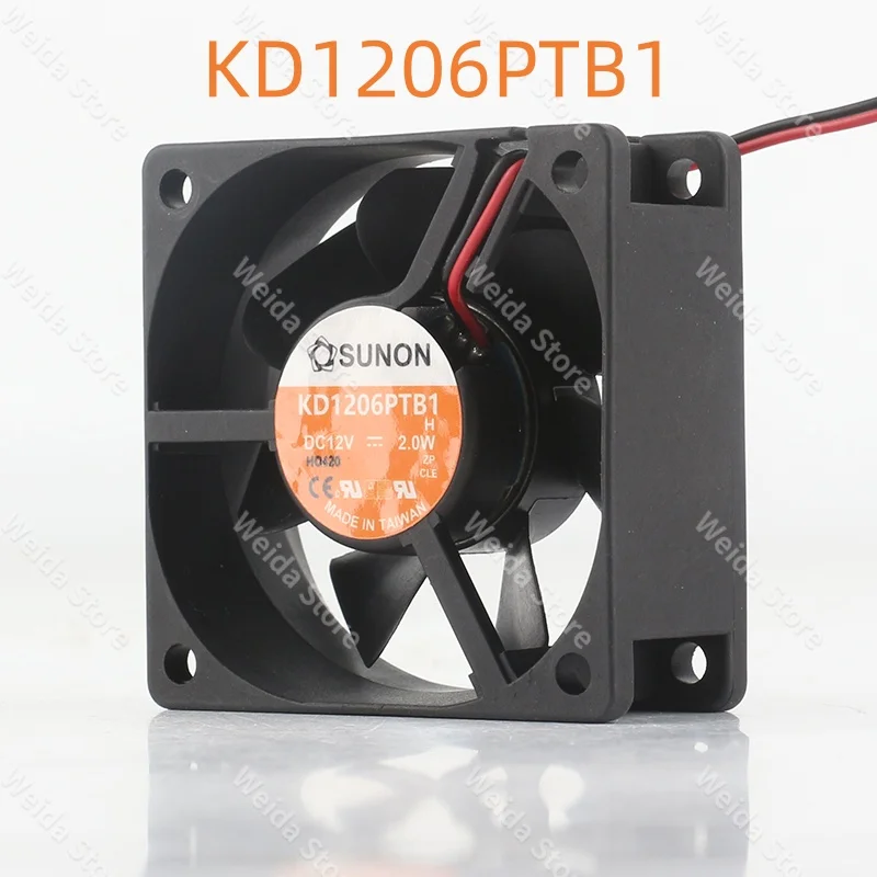

Original SUNON Precision KD1206PTB1 6025 12V 2W 6CMMagnetic Suspension Silent Chassis 2-wire cooling fan