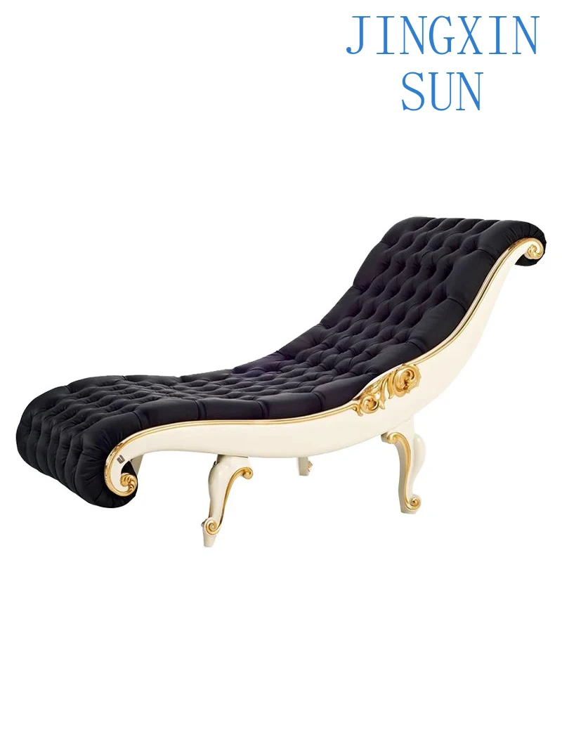 Imperial Concubine Lounge Chair, Household Nap Sofa, Solid Wood Single Person Luxury Beauty Bed, Leisure Lazy Sofa