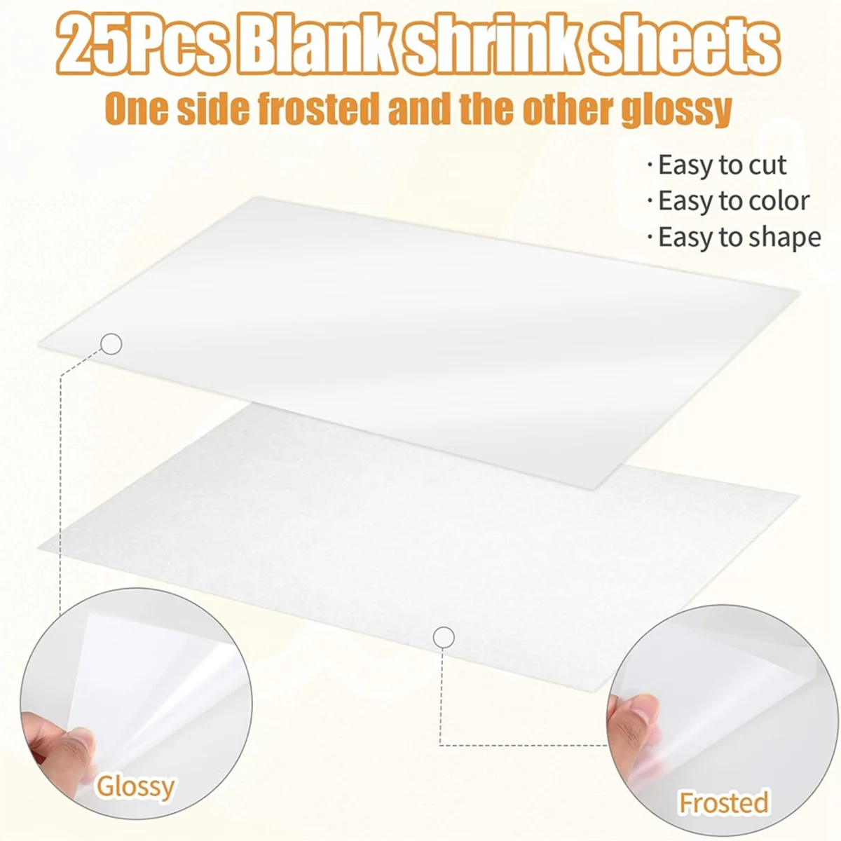 2025+245 PCS 수축 플라스틱 시트 키트, 수축 종이 키체인 키트, 수축 종이 세트 25 시트 수축 종이, 구멍 펀치