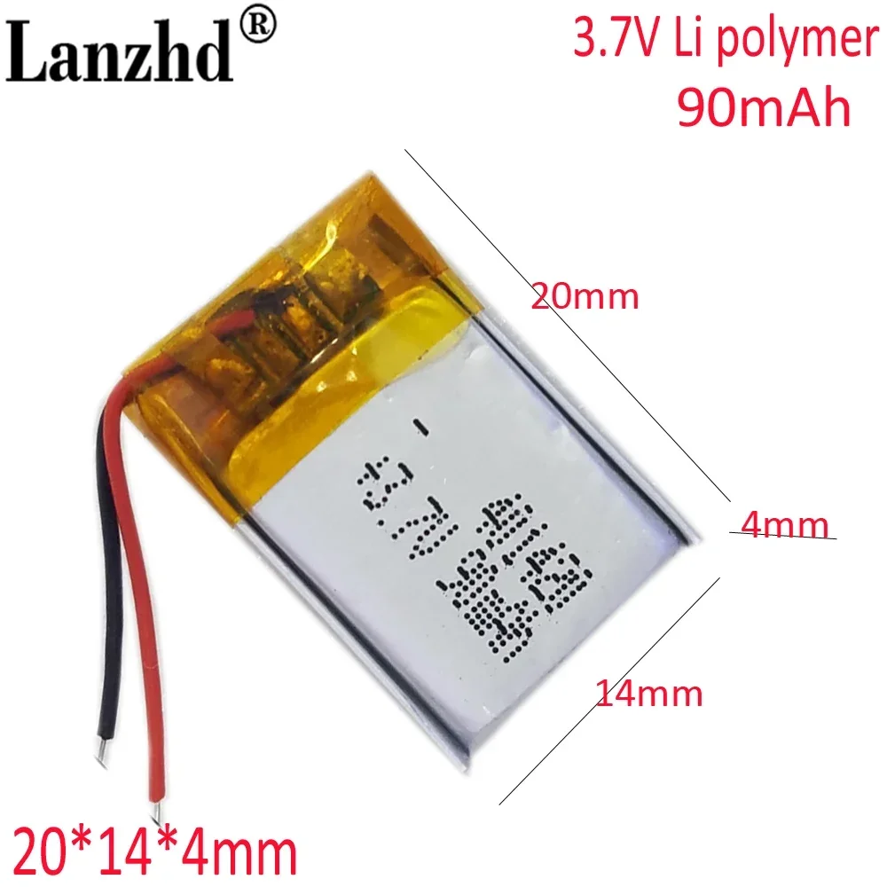 

li Polymer 401420 371721 401418 421518 401520 For Bluetooth headset 90mAh Mp3 Mp4 PAD DVD DIY E-book bluetooth Headphone