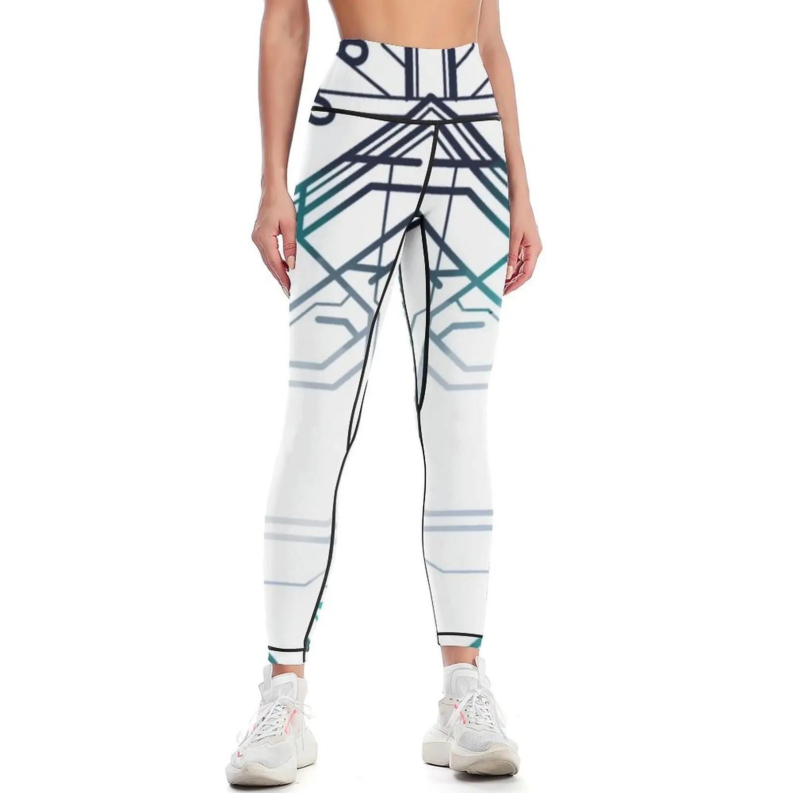 

Squip's Hoodie Pattern Leggings gym wear workout clothes for sportswear for gym flared Womens Leggings
