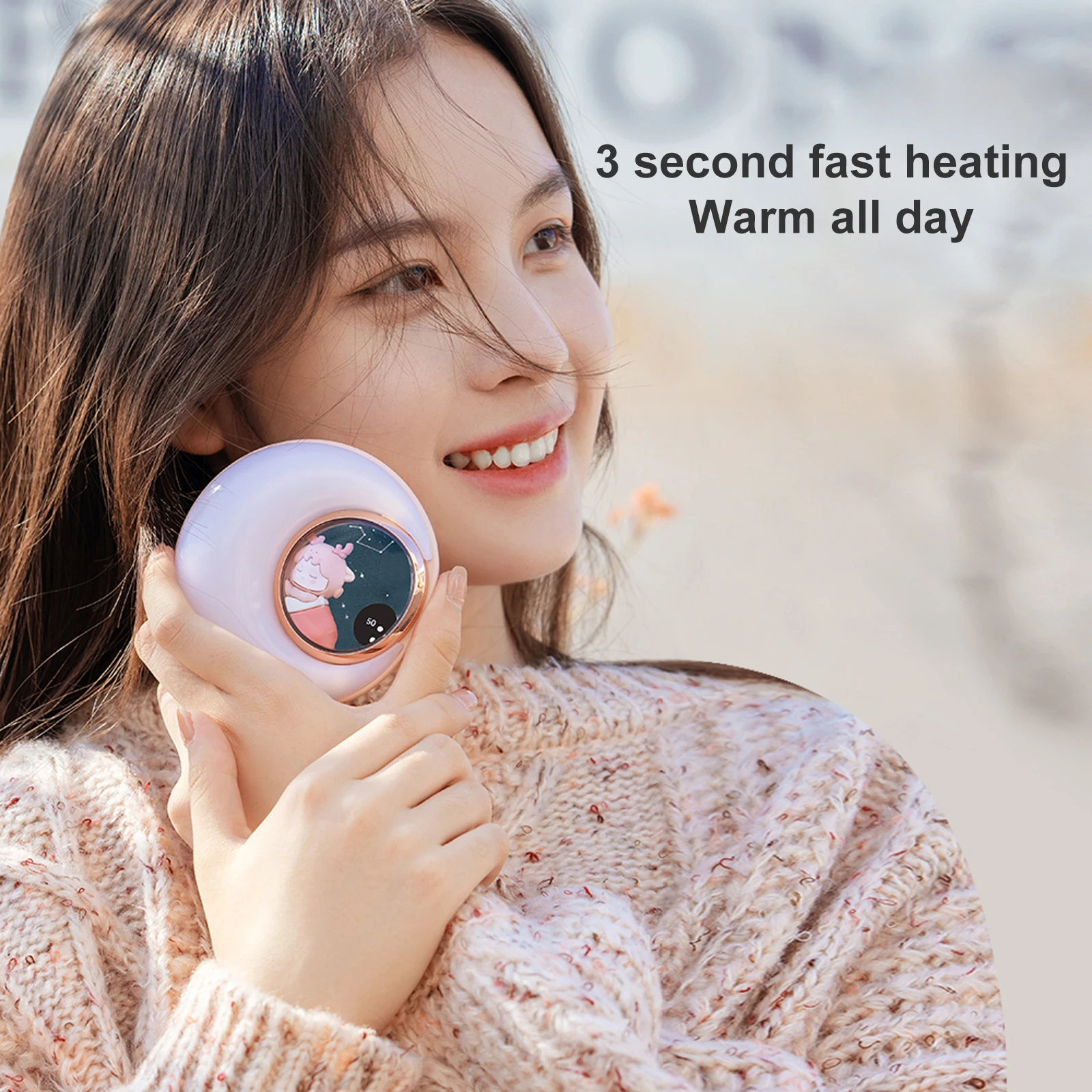 

Cute and adorable hand warmer, power bank night light